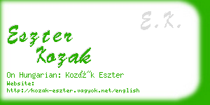 eszter kozak business card